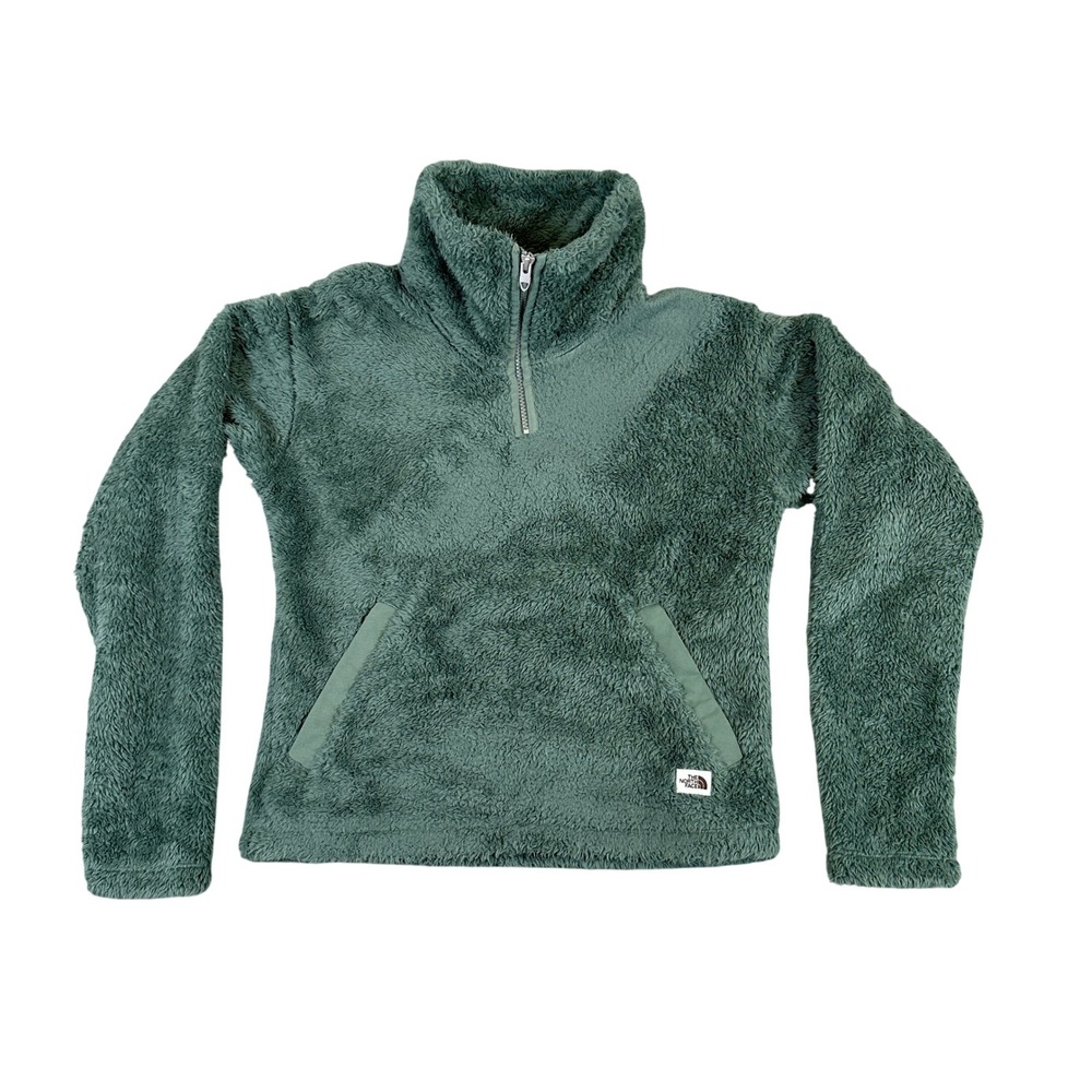 The North Face Osito Quarter Zip Fleece Pullover Sage Green NF0A4R44 Womens XS